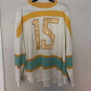 NWT Free People Jersey Style Long Sleeve Oversized Shirt Size XS